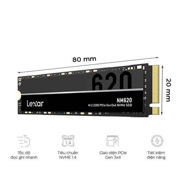 SSD Lexar&#174; NM620 M.2 2280 NVMe 256GB (LNM620X256G) | 1022D